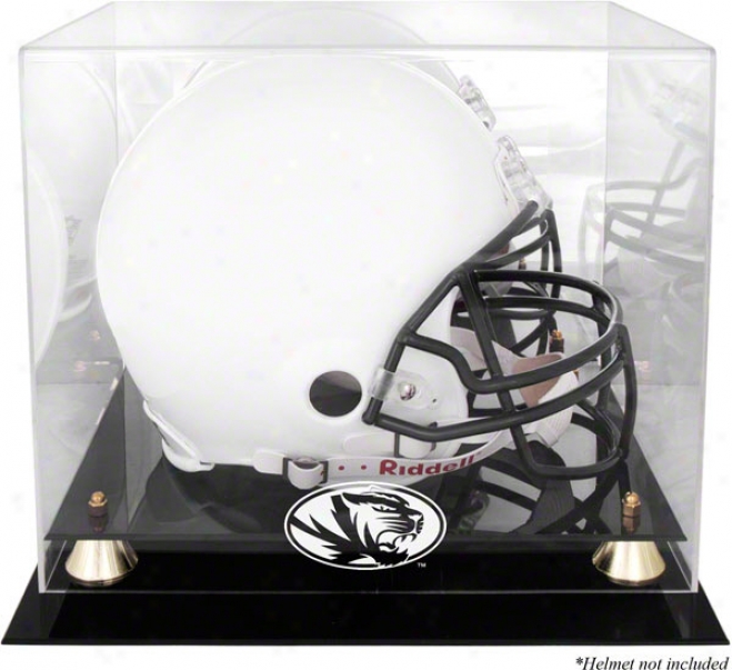 Missouri Tigers Logo Helmet Display Instance  Details: Golden Classic, Mirrored Back