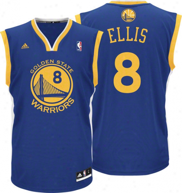 Monta Ellis Jersey: Adidas Revolution 30 Blue Replica #8 Golden State Warriors Jersey