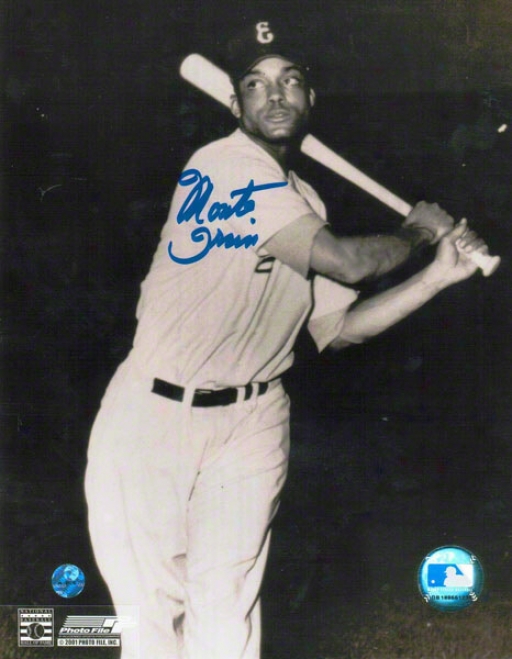 Monte Irvin Newark Eagles Autographed 8x10 Photo Swinging