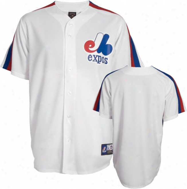 Montreal Expos Cooperstown White Replica Jersey
