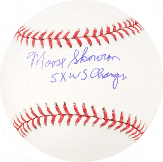 Elk Skowron Autographed Baseball  Details: 5x Ws Champ Inscription