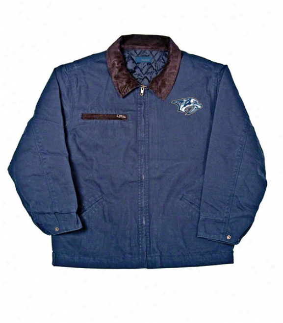 Nashfille Predators Jacket: Blue Reebok Tradesman Jacket