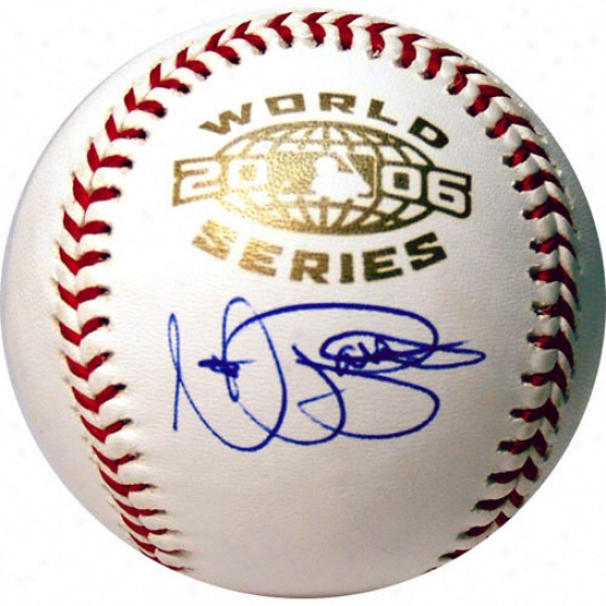 Nate Robertson Autographed 2006 World Series Mlb Baseball