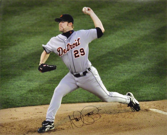 Nate Robertson Detroit Tigers Autographed 16x20 Photo