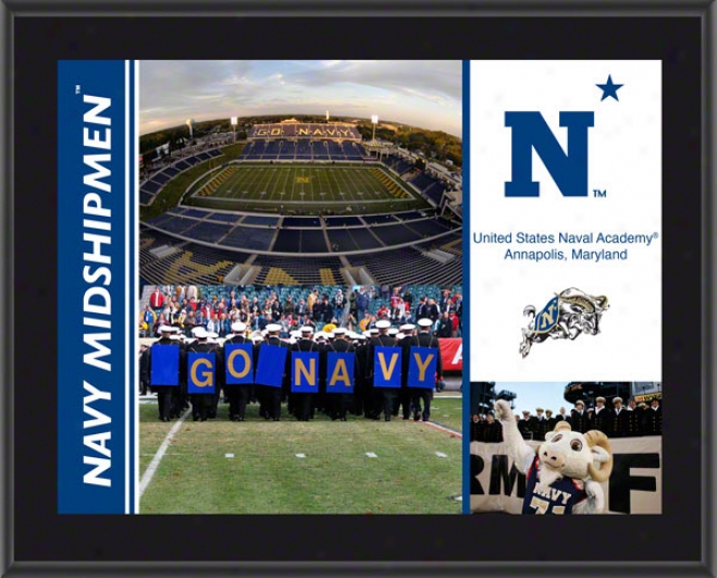 Navy Midshipmen Plaque  Details: Sublimated, 10x13, Ncaa Plaque