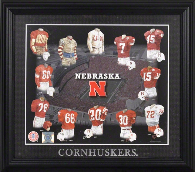 Nebraska Cornhuskers 13x15 Framed Print  Details: Evolution