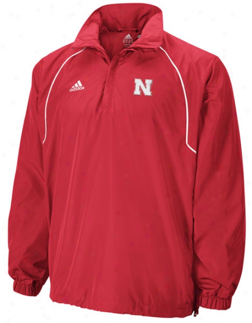 Nebraska Cornhuskers Adidas Climalite Half-zip Windshirt