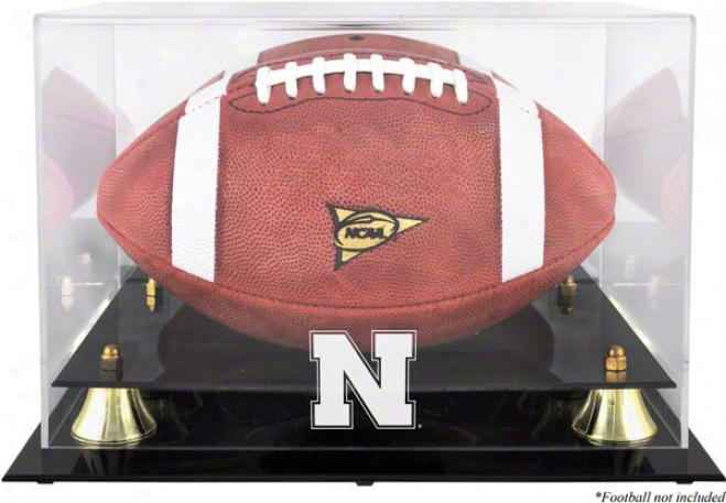 Nebraska Cornhuskers Golden Classic Logo Football Display Case