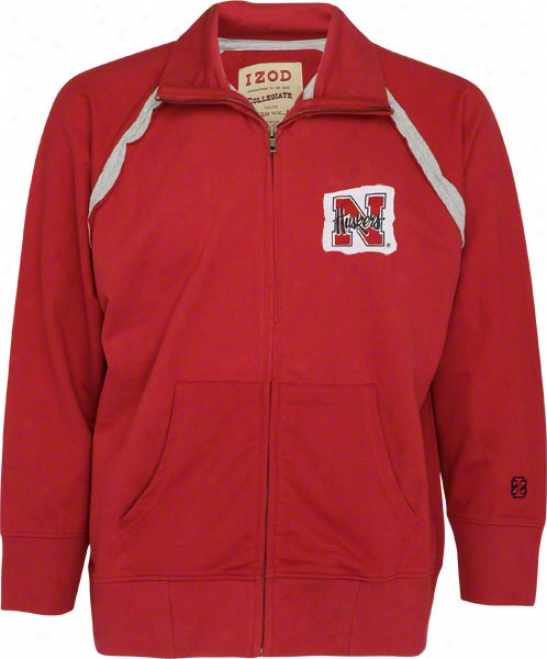 Nebraska Cornhuskers Nebraska Izod Raglan Track Jacket