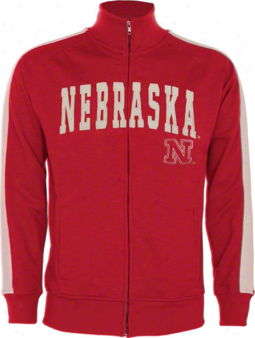 Nebraska Cornhuskers Red Pinnacle Slub French Terry Track Jacket