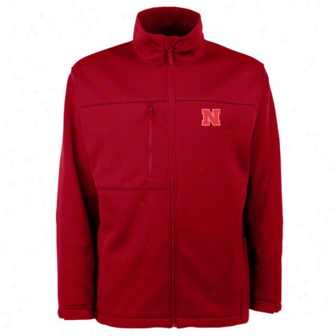 Nebraska Cornhuskers Red Traverse Bonded Soft Shell Jacket