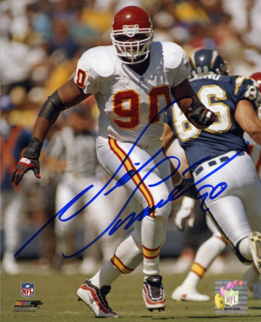 Neil Smith Autographed Photograph  Details: Kansas City Chiefs, 8x10