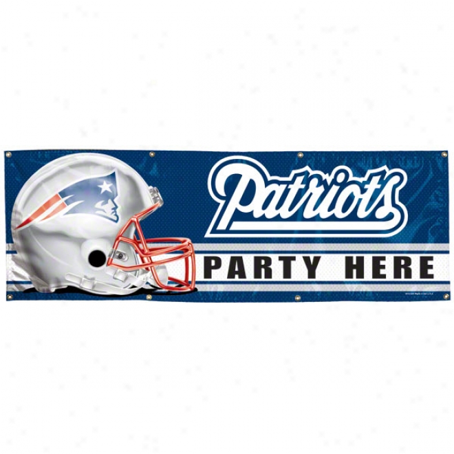 New England Patriots 2x6 Vinyl Banner