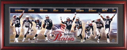 New England Patriots Framed Unsigned Panoramic Photograph