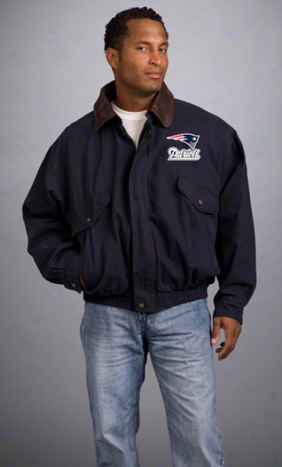 New England Patriots Jacket: Navy Reebok Navigator Jacket