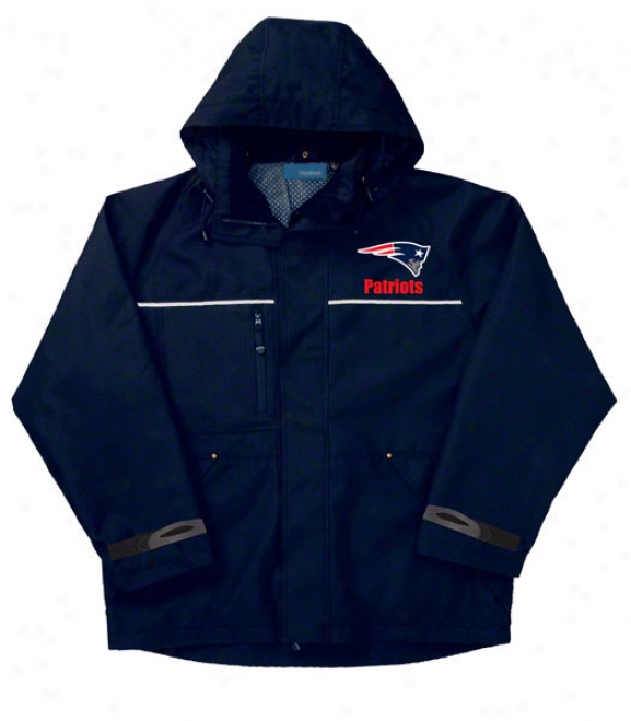 New England Patriots Jacket: Navy Reebok Yukon Jacket
