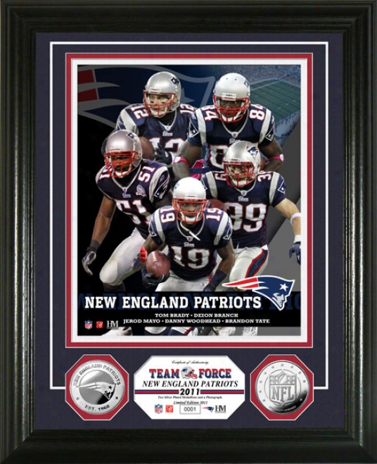 New England Patriots Team Force Silver Coin Photo Mint