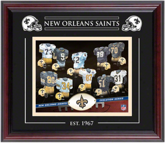 New Orleans Saints - Movement - Framed 8x10 Collage With Laser Etching