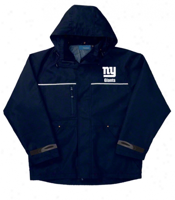 New York Giants Jacket: Navy Reebok Yukon Jacket