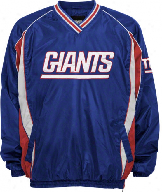 New York Giants Lightweight V-neck Pullover Jacket