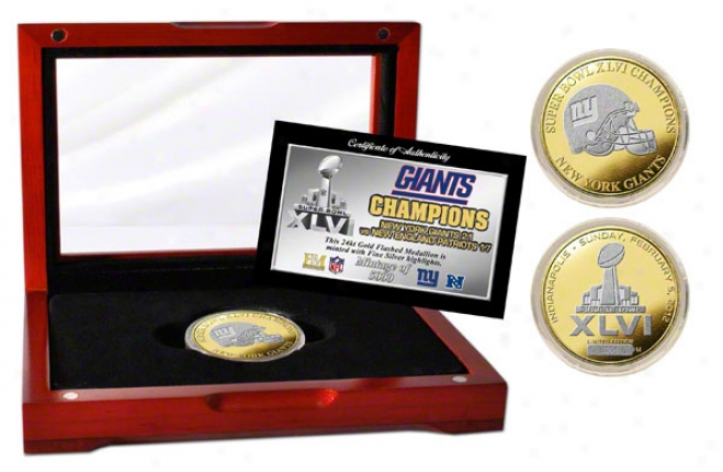 New York Giants Suped Bowl Xlvi Champions 2-tone Coin