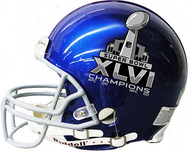 New York Giants Super Bowl Xlvi Champions Mini Helmet