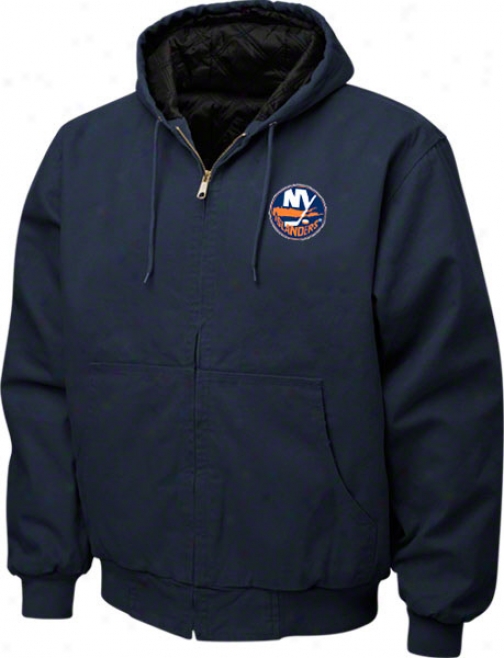 New York Islanders Jacket: Navy Reebok Cumberland Jacket
