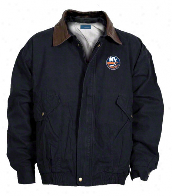 New York Islanders Jacket: Navy Reebok Navigator Jacket