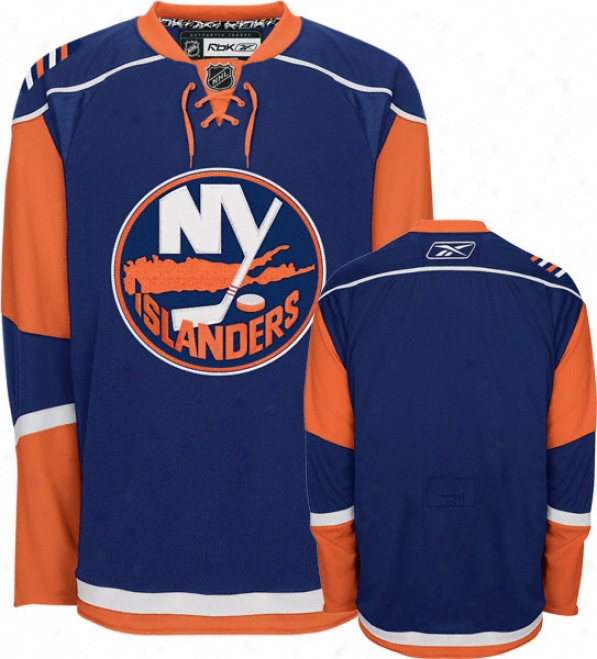 Repaired York Islanders -navy- Authentic Rbk Edge Jersey