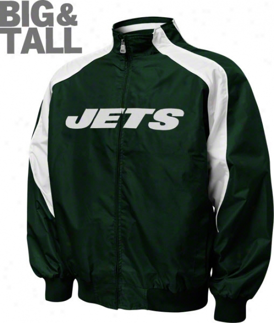 New York Jets Big & Tall Textured Full-zip Jacket