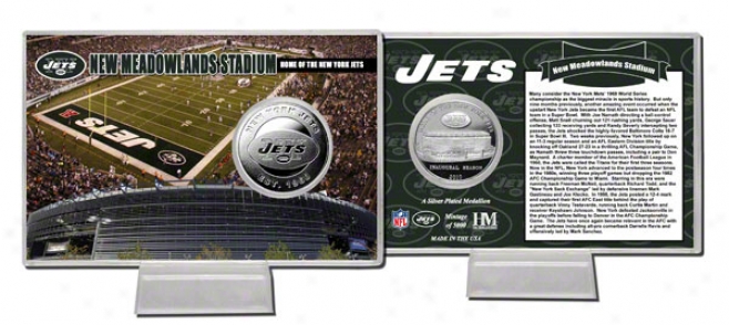 New York Jets New Meadowlands Stadium Silver Coin Card