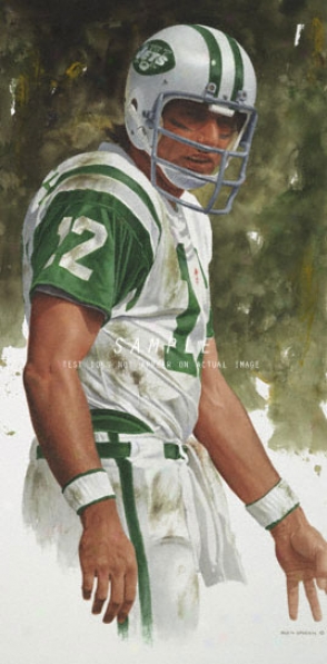 New York Jets - &quotnamath&quot - Large - Unframed Giclee