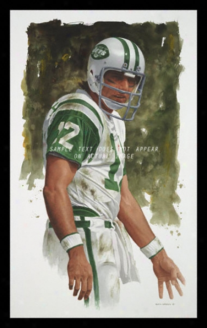 Unaccustomed York Jets - &quotnamath&quot - Oversized - Framed Giclee