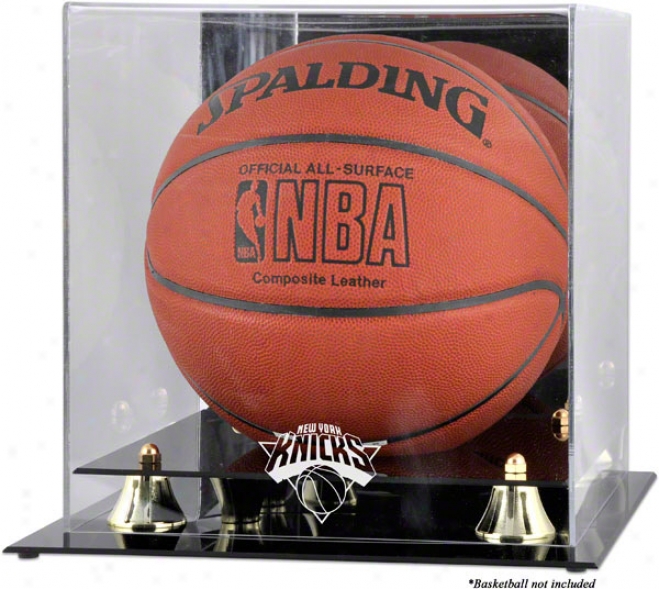 New York Knicks Golden Classic Logo Basketball Display Case