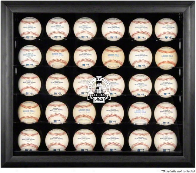 New York Mets 30 Ball Display Case With Final Season Logo