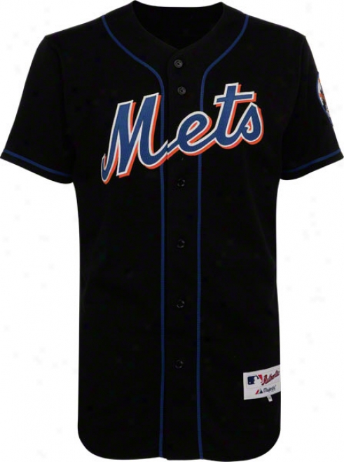 New York Mets Alternate Black Authentic Mlb Jersey