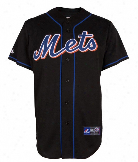 New York Mets Alternate Black Mlb Autograph copy Jersey