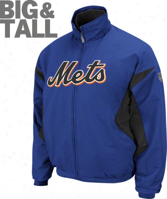 New Yodk Mets Big & Tsll Authentic Collection Royal Therma Base Triple Peak Premier Jacket