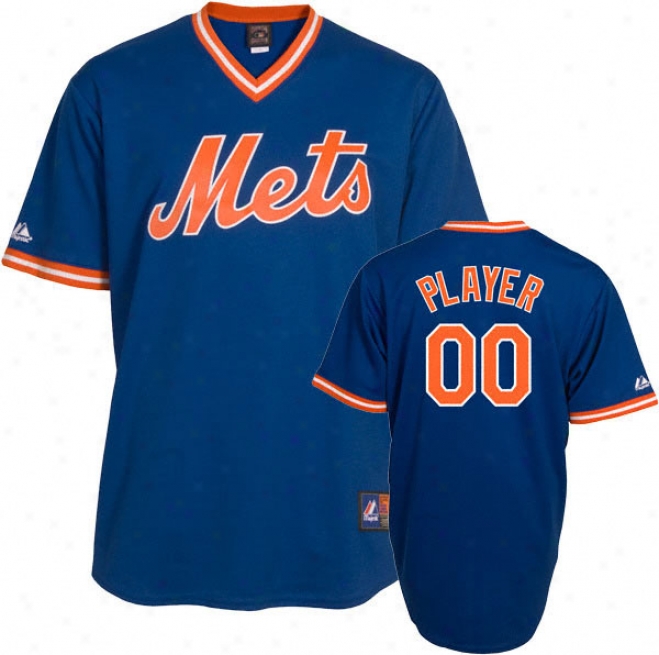 New York Mets Cooperstown Royal -any Player- Replica Jersey