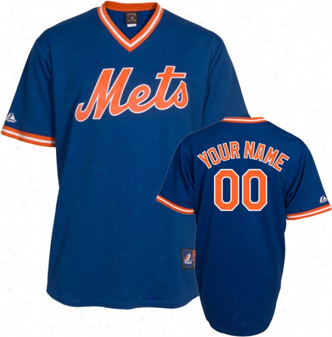 New Yok Mets Cooperstown Royal -personalized With Your Appellation- Replica Jersey