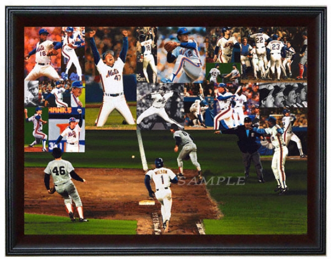 New York Mets - &quotmets Miracle Of 86&quot - Large - Framed Giclee