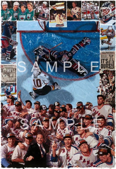 New York Rangers &quotit's Ours&quot Framed Lithograph