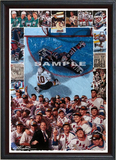 New York Rangers - &quotit's Ours&quot - Oversized - Framed Giclee