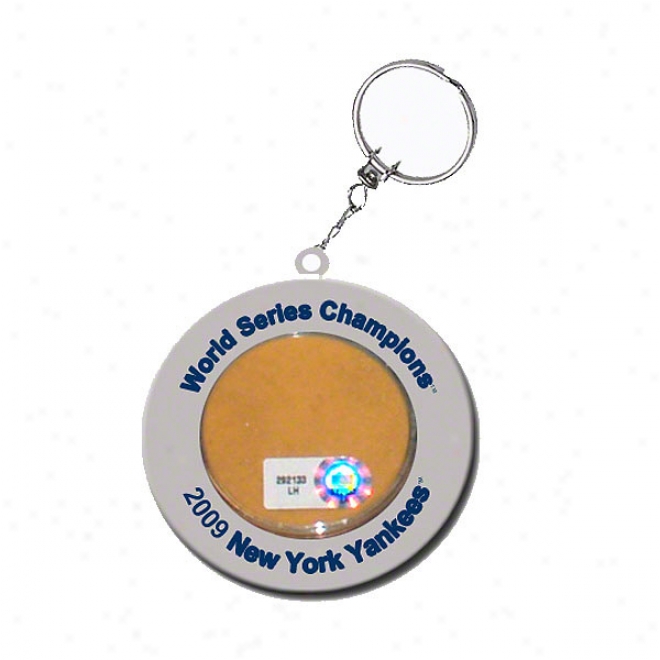 New York Yankees 2009 World Series Champions Game Used Stadiuum Dirt Keychain