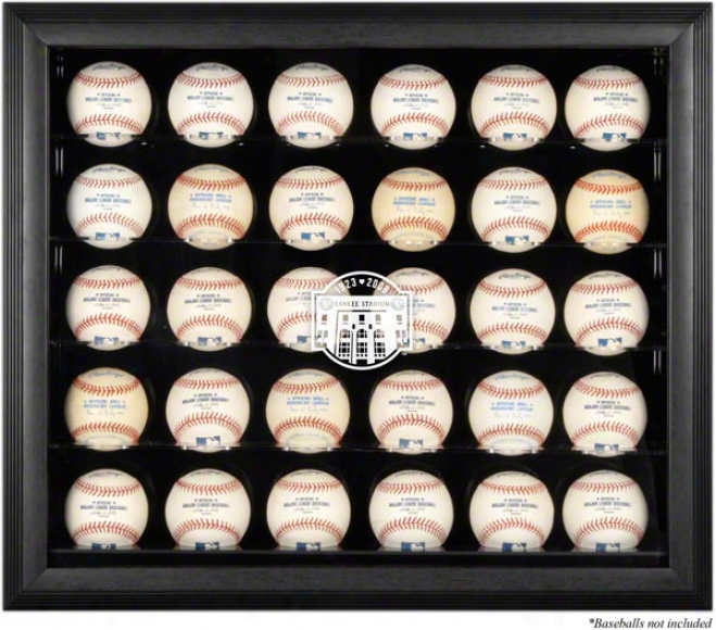 New York Yankees Black Framed 30-ball Yankees Final Season Logo Display Case