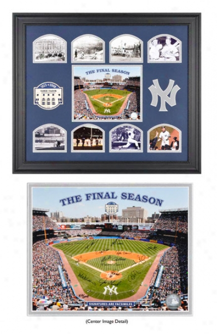 New York Yankees Framed Collage With Final Season Tract