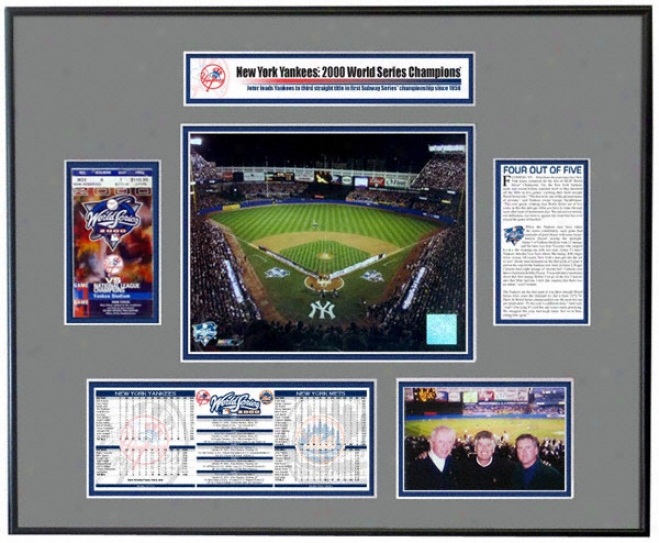 New York Yankees - Opening Ceremony - 2000 World Series Ticket Frame