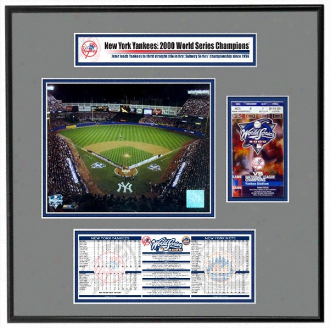 New York Yankees - Opening Ceremony - 2000 World Series Ticket Frame Jr.