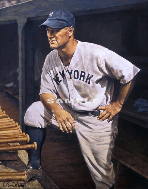 New York Yankees - &quotthe Iron Horse&quot - Wall - Unframed Giclee