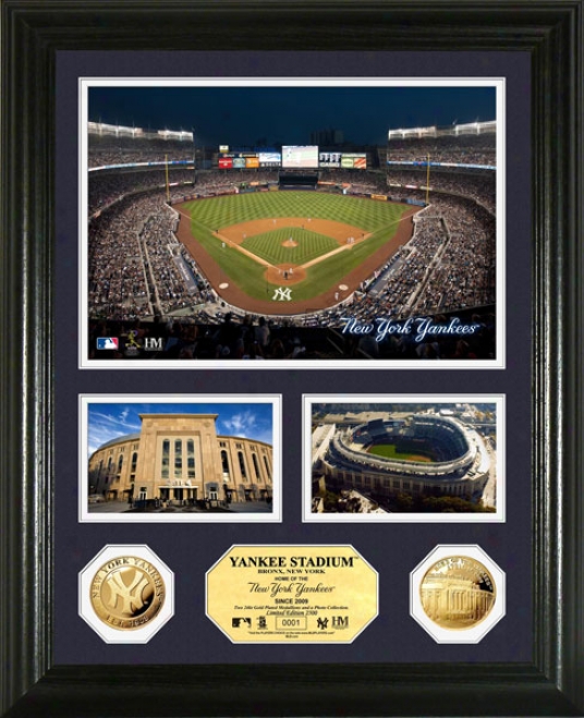 New York Yankees Yankees Stadium 24kt Gold Coin Photo Mint